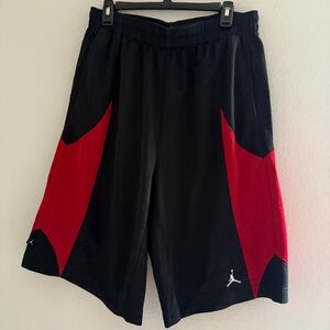 Jordan Men's Athletic Shorts in Black and Red